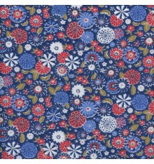 JAPANESE FLORAL fabric - blue