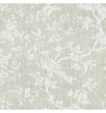 The Regal Birds linen fabric (White)