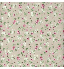 Green Beige Floral Fabric