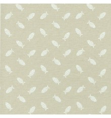 LES PETITS POISSONS fish fabric - Pearl Beige