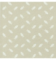 LES PETITS POISSONS fish fabric - Pearl Beige