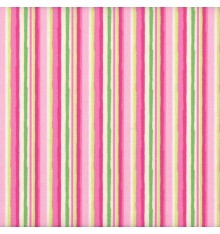 Candy Pink and Green Stripe Fabric (Soft Candy Stripe)