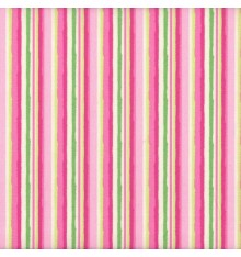 Candy Pink and Green Stripe Fabric (Soft Candy Stripe)