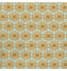 THE DANDELION CLOCKS fabric - gold and green