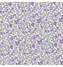 La fleur de la liberté fabric - lavender & lilac with green