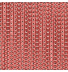 Asanoha Japanese geometric fabric - Red
