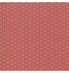 Asanoha Japanese geometric fabric - Red