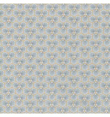 MAROC tile design fabric - Silver Grey & Gold