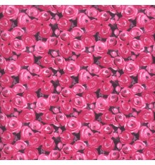 Grape Crush Purple, Pink and Telemagenta Floral Fabric (Rose Bed)