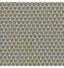 MAROC tile design fabric - Slate Grey & Gold