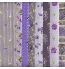 8 Fat Quarters Set (Papillon Mauve)