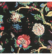 Oriental Tree of Life Double Width fabric (Jet Black)