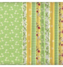 10 Green/Yellow Fat Quarters' Set (Chelsea)