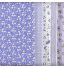 5 Fat Quarters Set (Baby Blue)