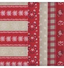 5 Festive Christmas Fat Quarters Set (Joyeux Noël!)