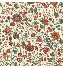 Les Fleurs d’Inde Fabric (Green/Red)