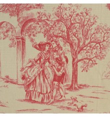 Toile de Jouy Fabric - Aimee (Red)