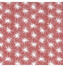 Starburst Japanese Geometric fabric - Red & White