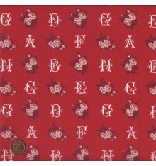 Red Festive Christmas Floral Letters Mini Design (Joyeux Noël!)