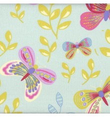 100% COTTON DESIGNER PRINT - BUTTERFLYBY (Mint)