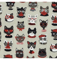 The Fun Cat Family fabric