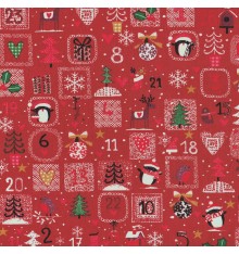 Advent Calendar fabric (Red)