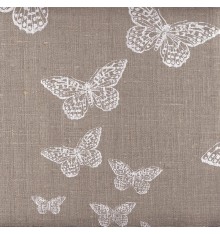 Flutter | 100% Linen Butterfly Print (Natural)