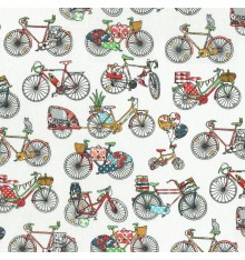 Les Bicyclettes bicycle design fabric - Multicolour