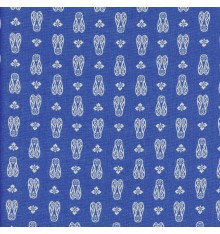 CICADAS Provençal fabric - French Blue & White