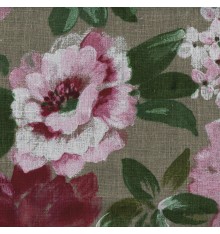 100% Linen Large Floral Print - Flowers in Bloom