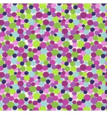 Fun & Funky Dotty Spotty fabric (Mauve and Green)