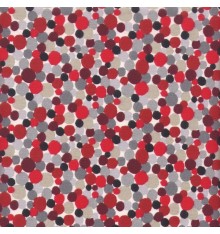 Fun & Funky Dotty Spotty fabric (Grey and Red)
