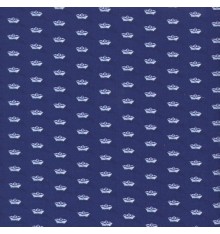 Paper boat fabric (blue & white)