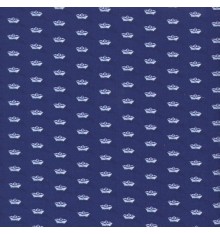 Paper boat fabric (blue & white)