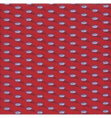 Paper boat fabric (red & white)